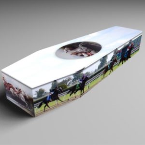 racehorse, football, golf printed coffins-0