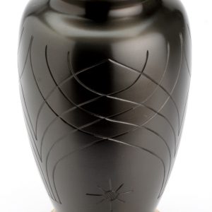 ROCHESTER BLACK CREMATION ASHES URN