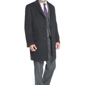 Short Funeral overcoat cashmere blend-0