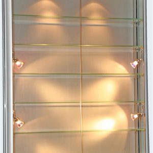 Brushed Aluminium display cabinet -0