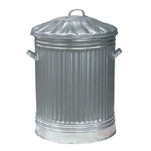 Galvanised Dustbin With Lid-0