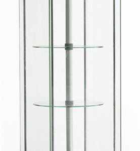 Rotating Glass Cabinet 4 Shelves-0