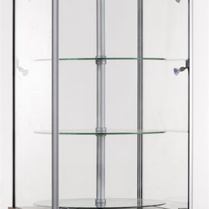 Rotating Glass Cabinet 4 Shelves-0