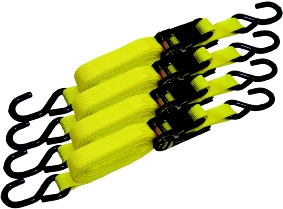 Ratchet Tie Down Set 4pc 1'' X 15' -0