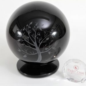 Tree of Life Glass Urn - Globe 23cm x 18cm -0