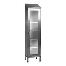 Single Door Storage Cupboard with Clear Doors-0