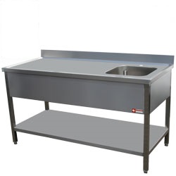 Mortuary Stainless Steel Work Station with sink-0