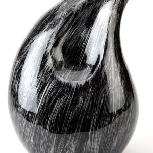 TIVERTON BLACK CREMATION ASHES URN