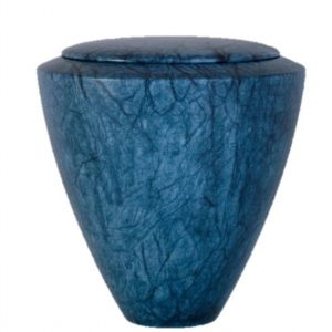 ALABASTER TORROL BLUE CREMATION ASHES URN