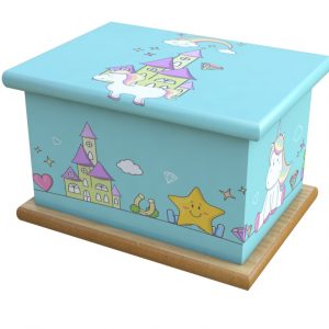 Unicorn Castle Cremation Ashes Wooden Child/Infant Urn
