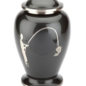 HOBBY FISHING GREY CREMATION ASHES URN