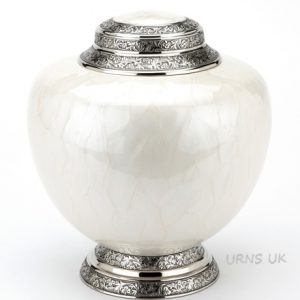 HYDE WHITE CREMATION ASHES URN