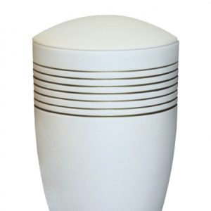SAUNTON IVORY BANDS CREMATION URN