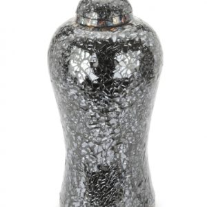 LYNTON MOSAIC BLACK CREMATION ASHES URN