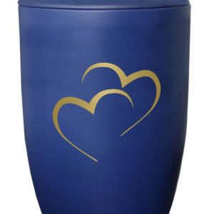 WALTON BLUE HEART CREMATION ASHES URN