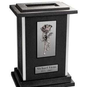 PENRITH ALUMINIUM CREMATION ASHES URN ROSE