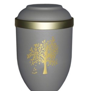 TREE GREY BIO CREMATION ASHES URN