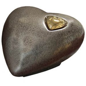 HARBURY HEART BRONZE CREMATION ASHES URN