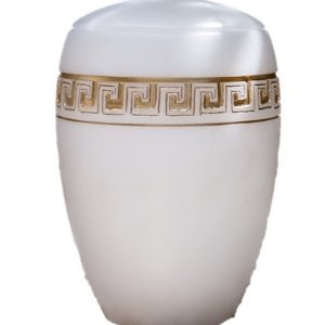 ALABASTER ZANTERA WHITE CREMATION ASHES URN