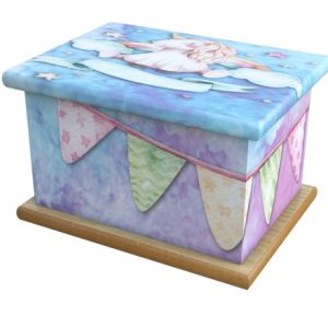 Flying Unicorn Cremation Ashes Wooden Child/Infant Urn