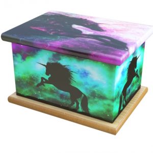 Mystic Unicorn Cremation Ashes Wooden Child/Infant Urn