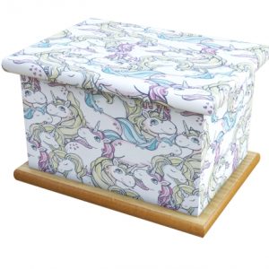 Unicorn Collage Cremation Ashes Wooden Child/Infant Urn