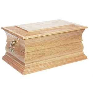 NEWQUAY SOLID OAK CREMATION ASHES CASKET DOUBLE