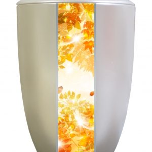 FARLEY IVORY GOLDEN LEAVES CREMATION URN