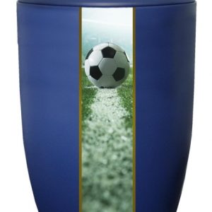 FARLEY BLUE FOOTBALL CREMATION URN