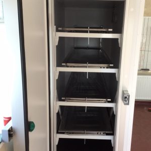 funeral home mortuary fridge by Rose house